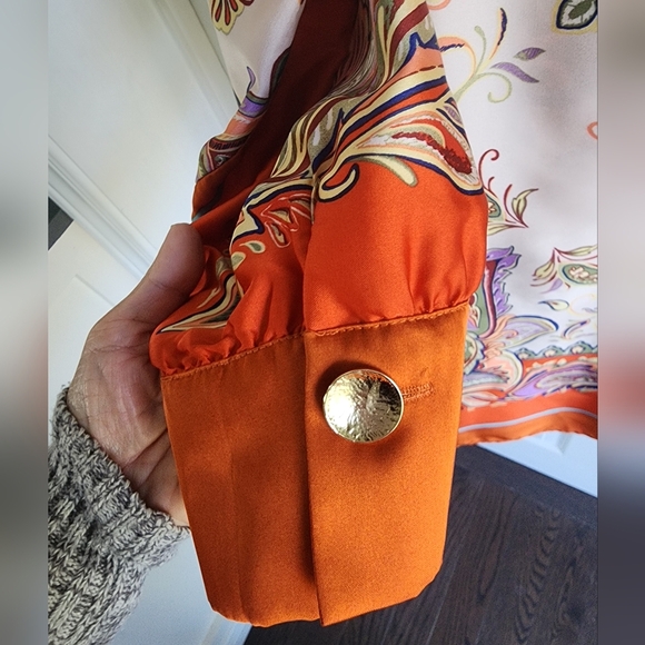 Zara Colourful Paisley Satin Tunic Dress Sz Medium - Picture 5 of 10